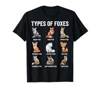 Types of Foxes Educational Collection Fox Types Fox Species T-Shirt