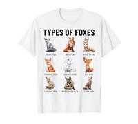 Types of Foxes Educational Collection Fox Types Fox Species T-Shirt