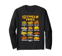 Types of Fries Retro French Fry Food Infographic Long Sleeve T-Shirt