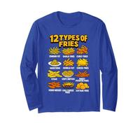 Types of Fries Retro French Fry Food Infographic Long Sleeve T-Shirt