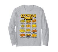 Types of Fries Retro French Fry Food Infographic Long Sleeve T-Shirt