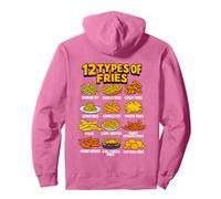 Types of Fries Retro French Fry Food Infographic Pullover Hoodie