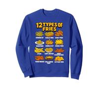 Types of Fries Retro French Fry Food Infographic Sweatshirt