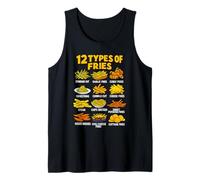 Types of Fries Retro French Fry Food Infographic Tank Top