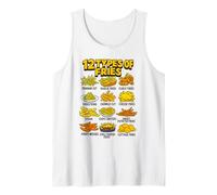 Types of Fries Retro French Fry Food Infographic Tank Top