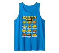 Types of Fries Retro French Fry Food Infographic Tank Top
