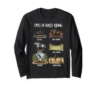 Types of Horse Riding Guide Equestrian Styles Long Sleeve T-Shirt