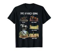 Types of Horse Riding Guide Equestrian Styles T-Shirt