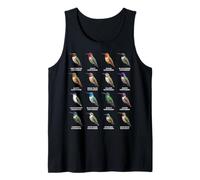 Types of Hummingbirds Colorful Hummingbird Species Chart Tank Top