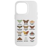 Types of Moths Scientific Educational Insect Chart Case for iPhone 14 Pro Max