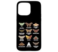 Types of Moths Scientific Educational Insect Chart Case for iPhone 15 Pro Max