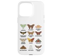 Types of Moths Scientific Educational Insect Chart Case for iPhone 15 Pro Max