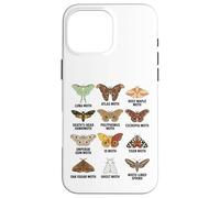 Types of Moths Scientific Educational Insect Chart Case for iPhone 16 Pro Max