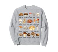 Types of Mushrooms Edible, Wild & Poisonous Fungi Sweatshirt