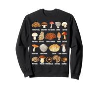 Types of Mushrooms Edible, Wild & Poisonous Fungi Sweatshirt