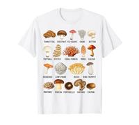 Types of Mushrooms Edible, Wild & Poisonous Fungi T-Shirt