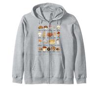 Types of Mushrooms Edible, Wild & Poisonous Fungi Zip Hoodie