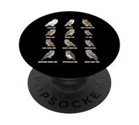 Types of Owls - Owl Species Identification Chart PopSockets Adhesive PopGrip