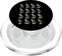 Types of Parakeets Species Identification Chart Ornithology PopSockets PopGrip for MagSafe