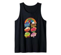 Types of Pie Funny Pi Day Math Teacher Geek 3.14 Math Pun Tank Top