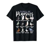 Types of Pigeons Shirt Bird Lover Homing Pigeon Racing T-Shirt
