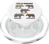 Types of Rhinoceros Species Educational Chart Wildlife Lover PopSockets PopGrip for MagSafe