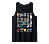 Types of Rocks & Minerals Gemology & Geology Educational Tank Top