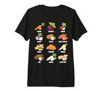 Types of Root Vegetables Food Chart Premium T-Shirt