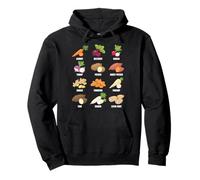 Types of Root Vegetables Food Chart Pullover Hoodie