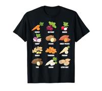 Types of Root Vegetables Food Chart T-Shirt
