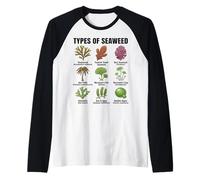 Types of Seaweed, Seaweed Species Chart, Marine Algae Types Raglan Baseball Tee