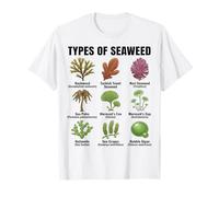 Types of Seaweed, Seaweed Species Chart, Marine Algae Types T-Shirt