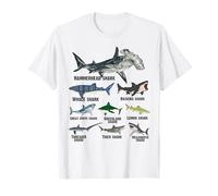 Types of Sharks 2025 Ocean Wildlife Week Educational Shark T-Shirt