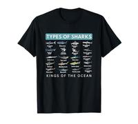 Types of Sharks 2025 Ocean Wildlife Week Educational Shark T-Shirt