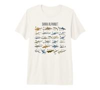 Types of Sharks Alphabet A-Z ABC Shark Identification Premium T-Shirt