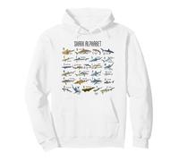 Types of Sharks Alphabet A-Z ABC Shark Identification Pullover Hoodie