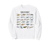 Types of Sharks Alphabet A-Z ABC Shark Identification Sweatshirt