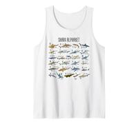 Types of Sharks Alphabet A-Z ABC Shark Identification Tank Top