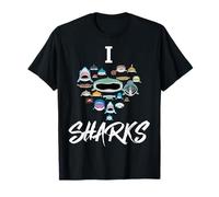 Types Of Sharks Shirt Educational Shark Fun for Kids Boys T-Shirt