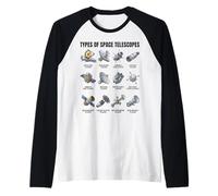 Types of Space Telescopes Astronomy Chart Science Lovers Raglan Baseball Tee