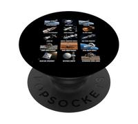 Types of Spacecraft Space Exploration Chart Astronomy PopSockets Adhesive PopGrip