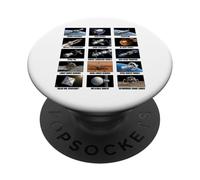 Types of Spacecraft Space Exploration Chart Astronomy PopSockets Adhesive PopGrip