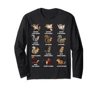 Types of Squirrels Identification Chart Species of Squirrels Long Sleeve T-Shirt