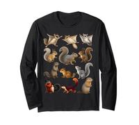 Types of Squirrels Identification Chart Species of Squirrels Long Sleeve T-Shirt