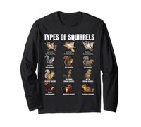 Types of Squirrels Identification Chart Species of Squirrels Long Sleeve T-Shirt