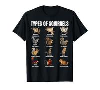 Types of Squirrels Identification Chart Species of Squirrels T-Shirt