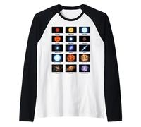Types of Stars Astronomy Chart Stellar Objects Educational Raglan Baseball Tee