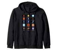 Types of Stars Astronomy Chart Stellar Objects Educational Zip Hoodie