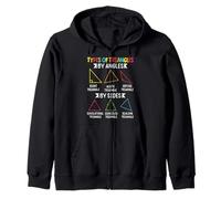 Types Of Triangles By Angles Shapes Math Geometry Teacher Zip Hoodie