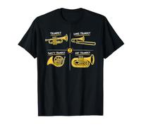 Types of Trumpets Player Musician Trumpeter Music Lover T-Shirt